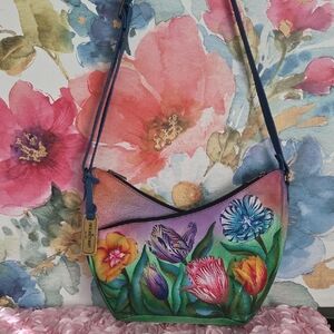 Anuschka Genuine Leather Hobo Bag